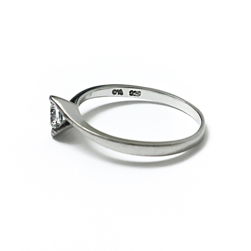 925 Silver Ring with CZ Accent - Picture 6 of 6